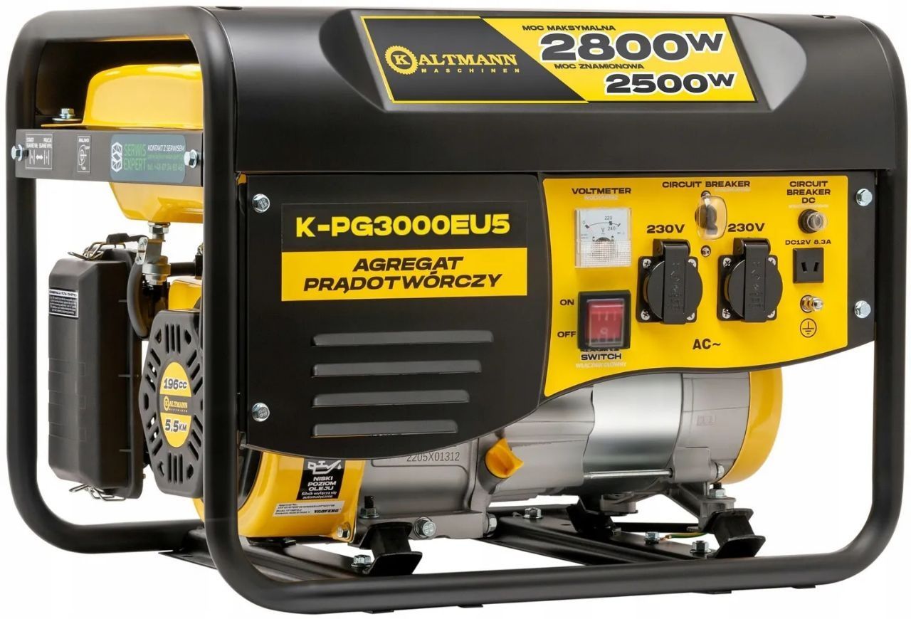 АКЦІЯ!!!БЕЗКОШТОВНА ДОСТАВКА Генератор Kaltmann K-PG3000EU5 2,8 кВт