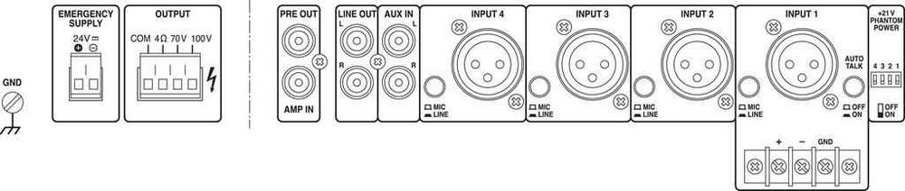 Monacor PA-900 końcówka mocy, wzmacniacz miksujący