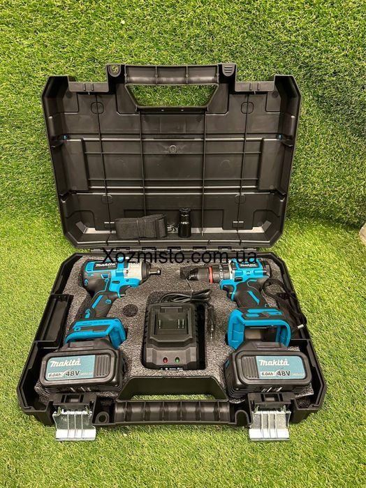 Набір Makita 2в1 (48V, 6AH) безщітковий, Шуруповерт Makita + гайковерт