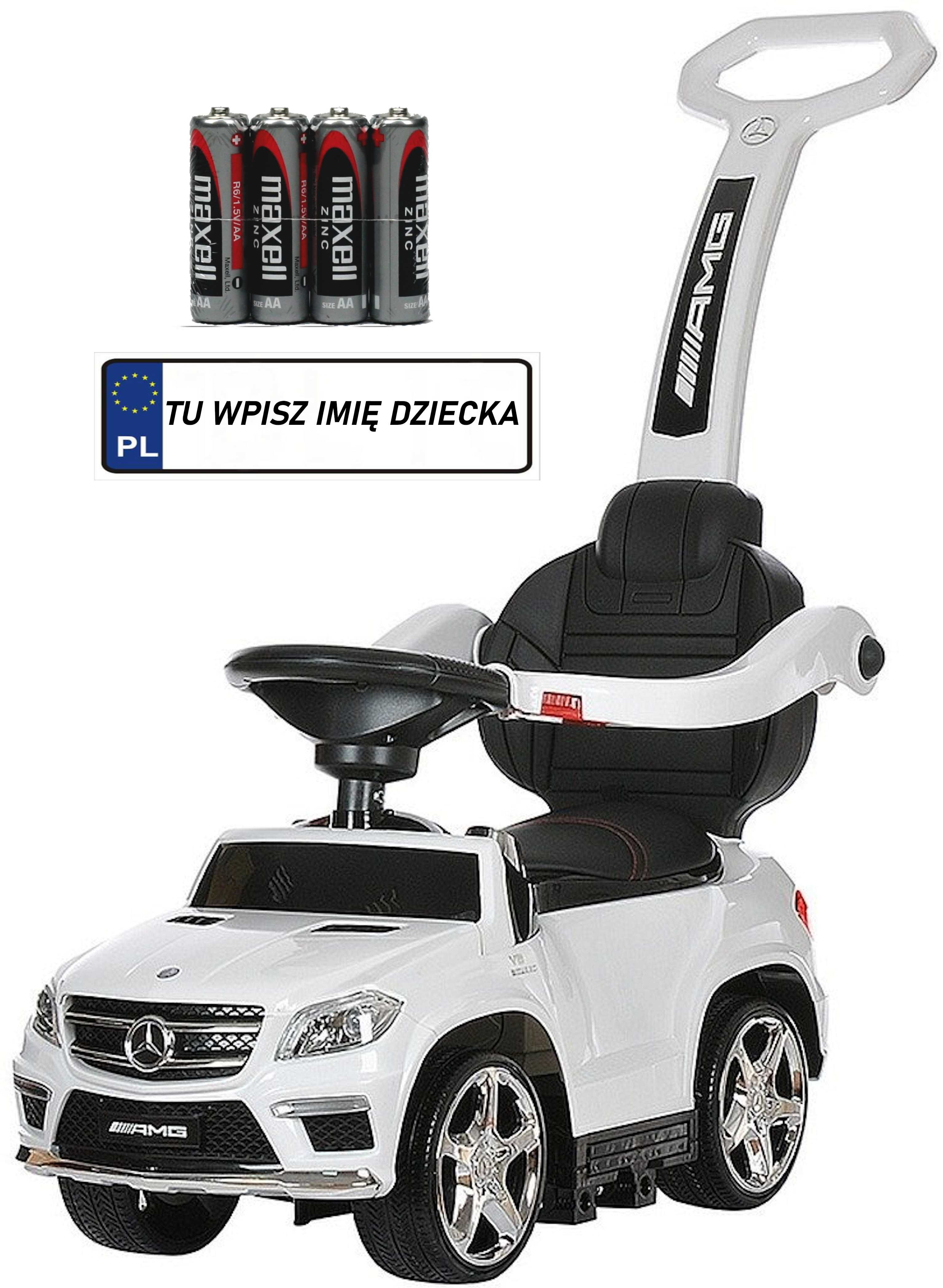 Jeździk Mercedes GL63 biały Ultimar samochód dla dziecka auto