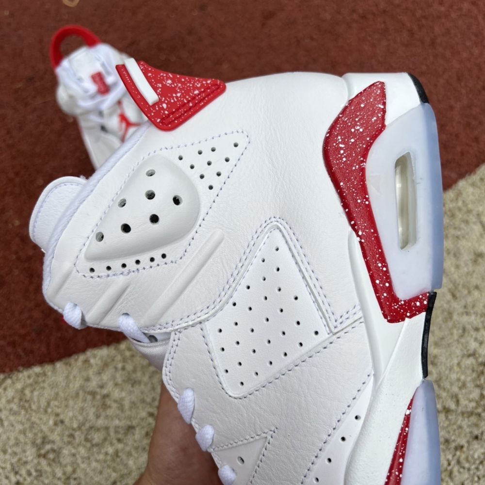 Кроссовки Nike Air Jordan 6 Retro Red Oreo Джорданы белые красные орео