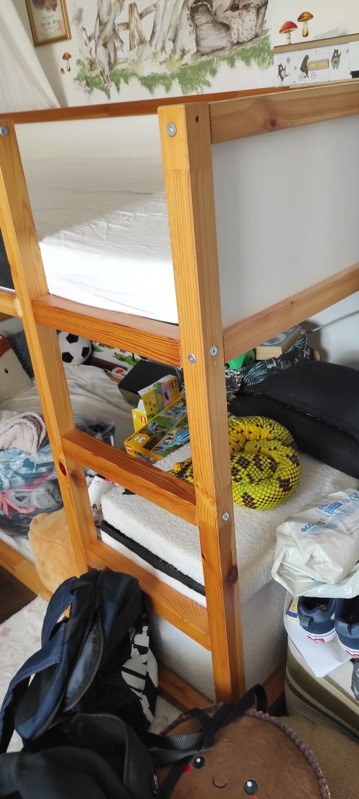 Łóżko piętrowe IKEA Kura z materacem