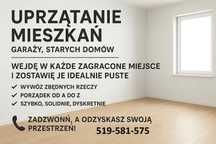 Uprzątanie mieszkań, garaży, starych domów – szybko i bez stresu
