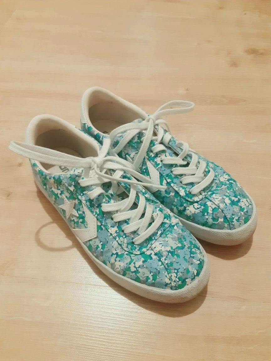 Converse trampki 36 kolorowe moro wzór print niebieskie miętowe białe