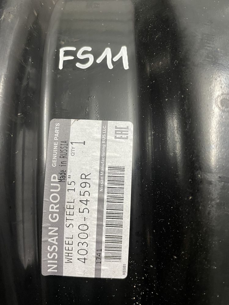 FS11 felgi stalowe  15” 4x100 Nissan TPMS