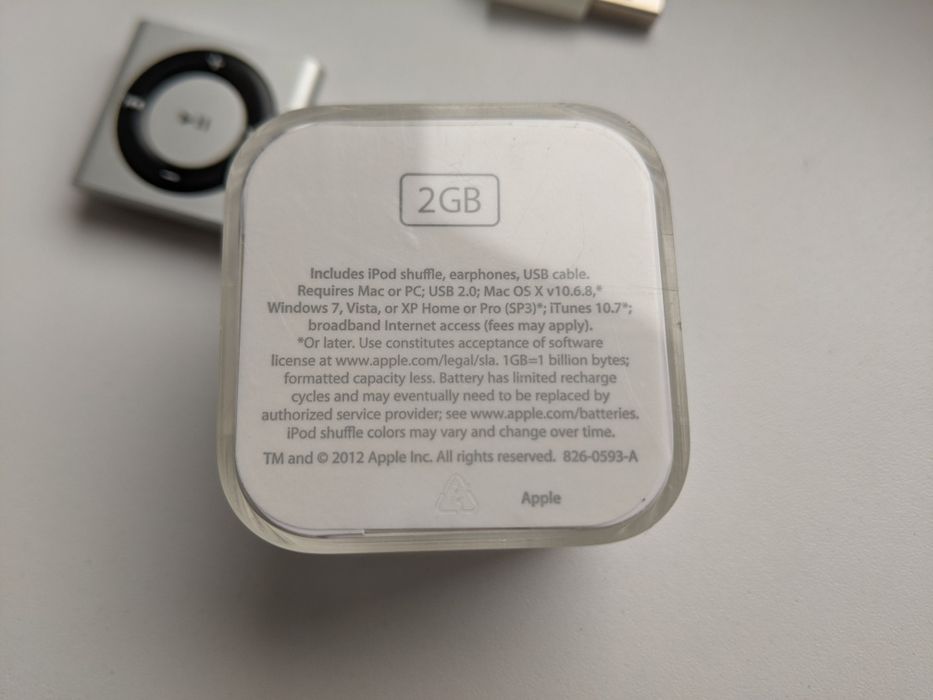 Плеер iPod Shuffle 4 поколения 2Gb Оригинал