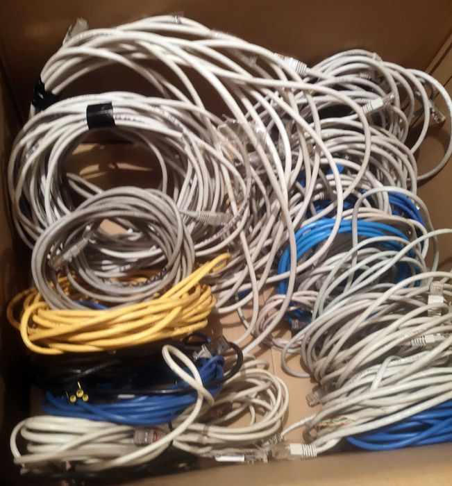 Kabel sieciowy do internetu RJ-45 - RJ-45 z końcówkami różne długości