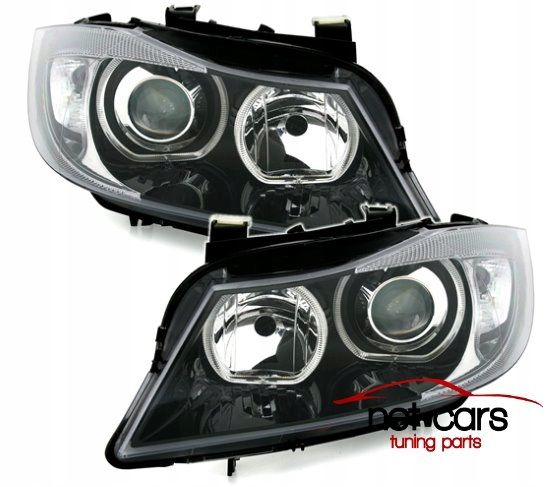 Reflektory lampy przednie przód BMW 3 E90 E91 -11 Angel Eyes LED