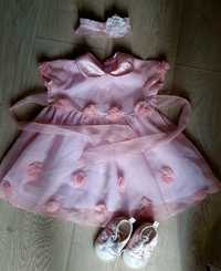 Ніжно рожеве платтячко для дівчинки до 1 року