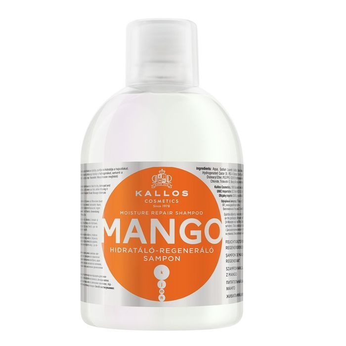 Kallos KJMN  nawilżający szampon do włosów z olejkiem z mango 1000ml