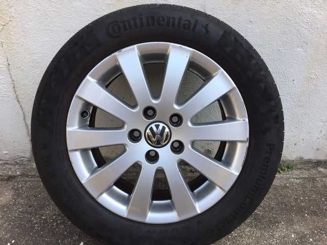 4 jantes originais Volkswagen VW 16" com pneus