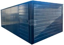 Garaż blaszany 3x5m Brama uchylna drzwi antracyt dach spad w tył GP479