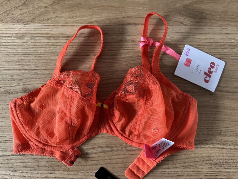 Biustonosz nowy 65E zestaw brytyjskiej firmy Cleo Masquerade Panache