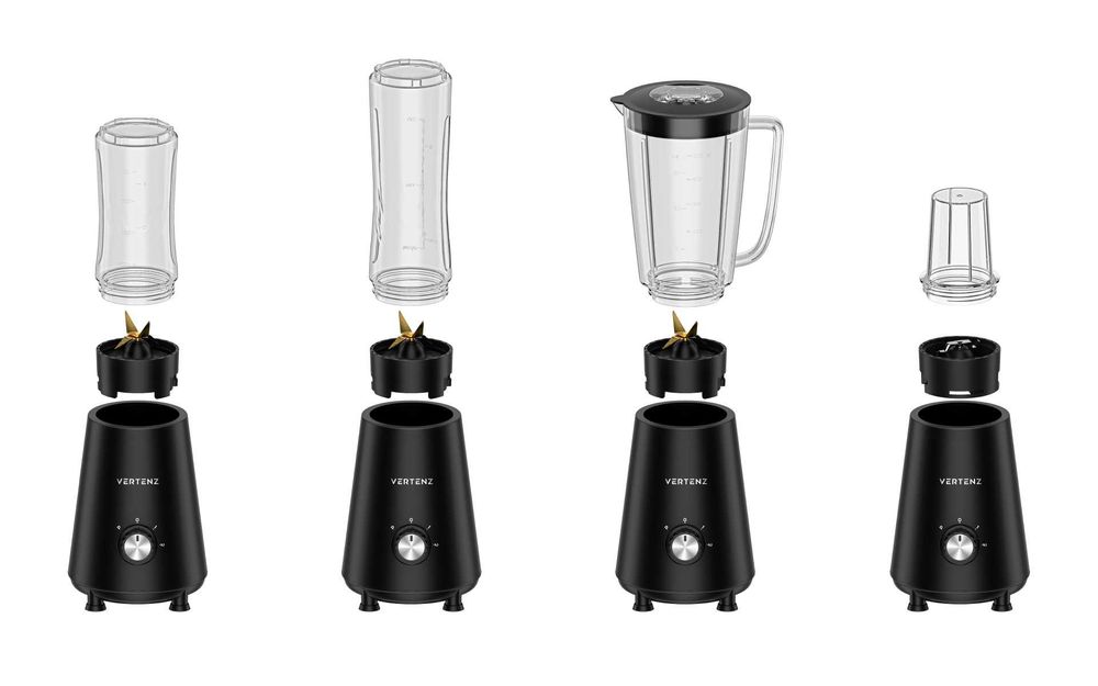 Blender Kielichowy 800 W (dzbanek, dwie butelki, młynek do kawy)
