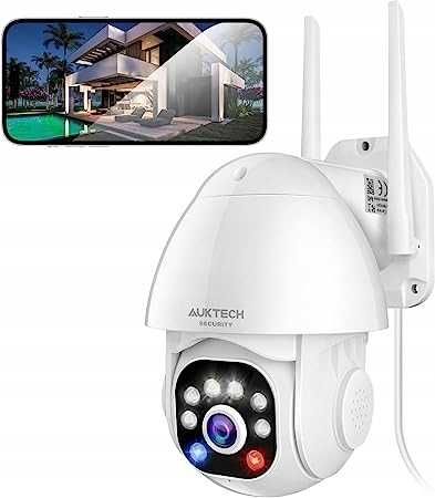 AUKTECH Kamera monitorująca na zewnątrz – WLAN IP SH039 dwa obiektywy