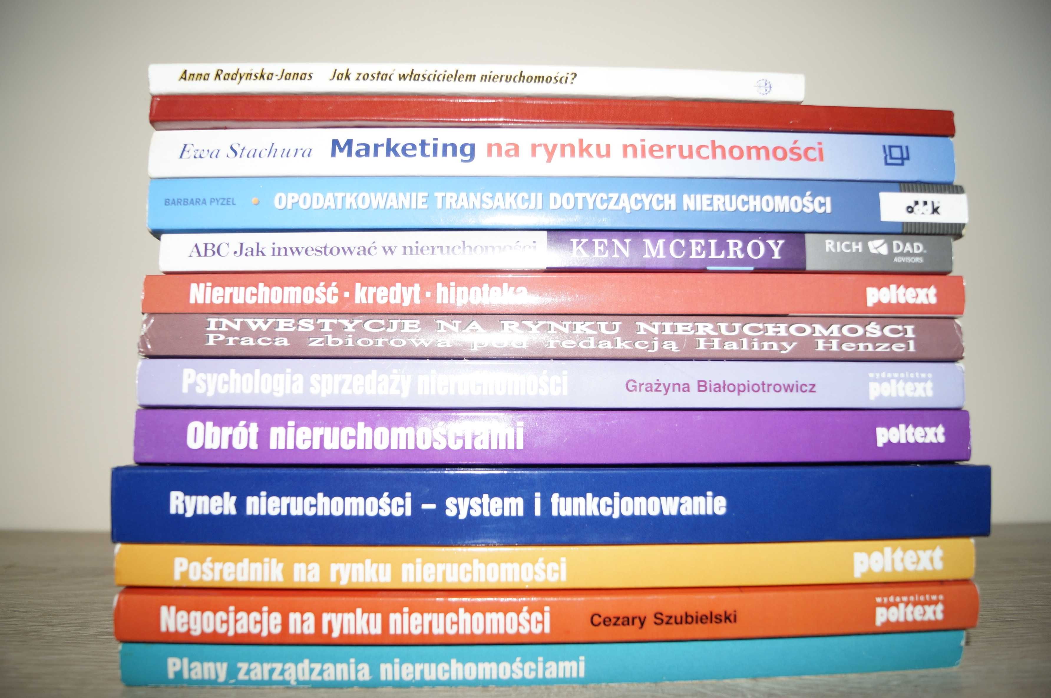 Książki o nieruchomościach, pakiet 13 książek, pośrednictwo, obrót