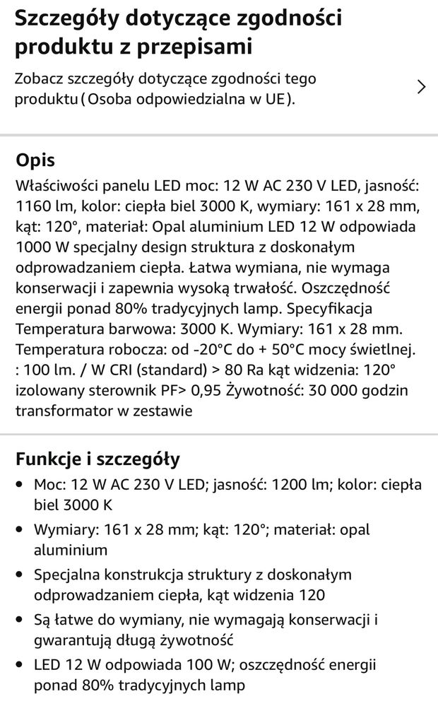 Lampa sufitowa led