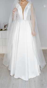 Suknia ślubna klasyczna suknia ślubna satynowa suknia ślubna