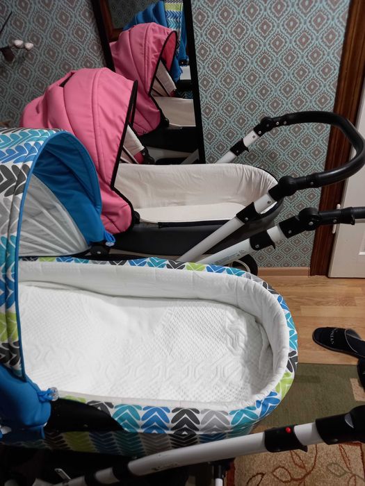 Коляска 2 в 1 ADAMEX GALACTIK візок люлька для хлопчика