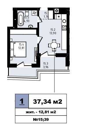 Продаж 1-кім квартири в будинку еліт класу по вул Чорновола в Городку