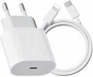 Szybka Ładowarka do iPhone 20W + Kabel 1 M USB C Lighting Kostka