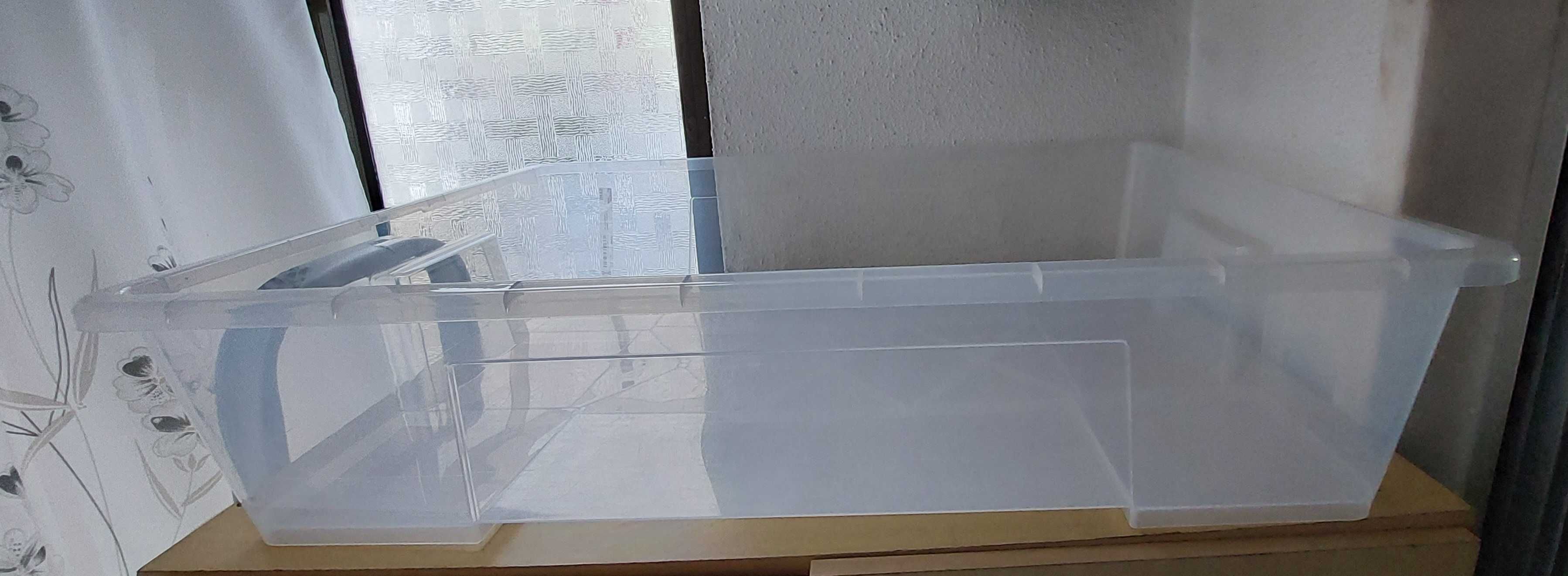 Caixa, IKEA SAMLA transparente, 78x56x18 cm/55 l