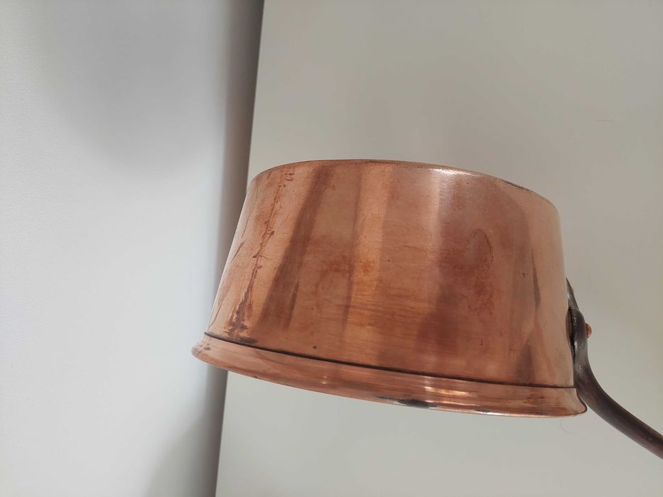 Miedziany rondel Paris sygnowany