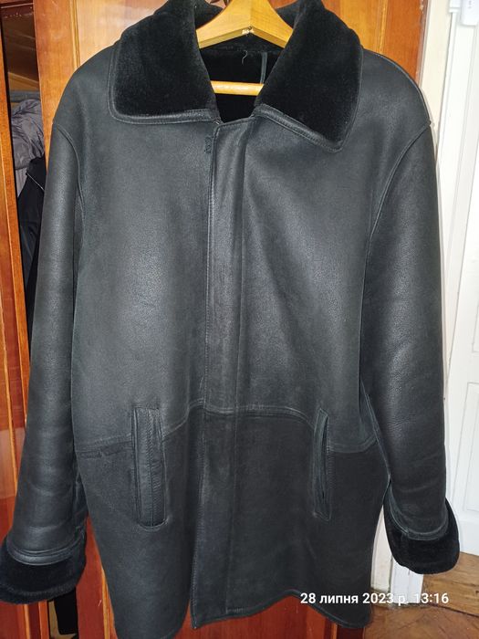 Куртка шкіряна чоловіча великого розміру