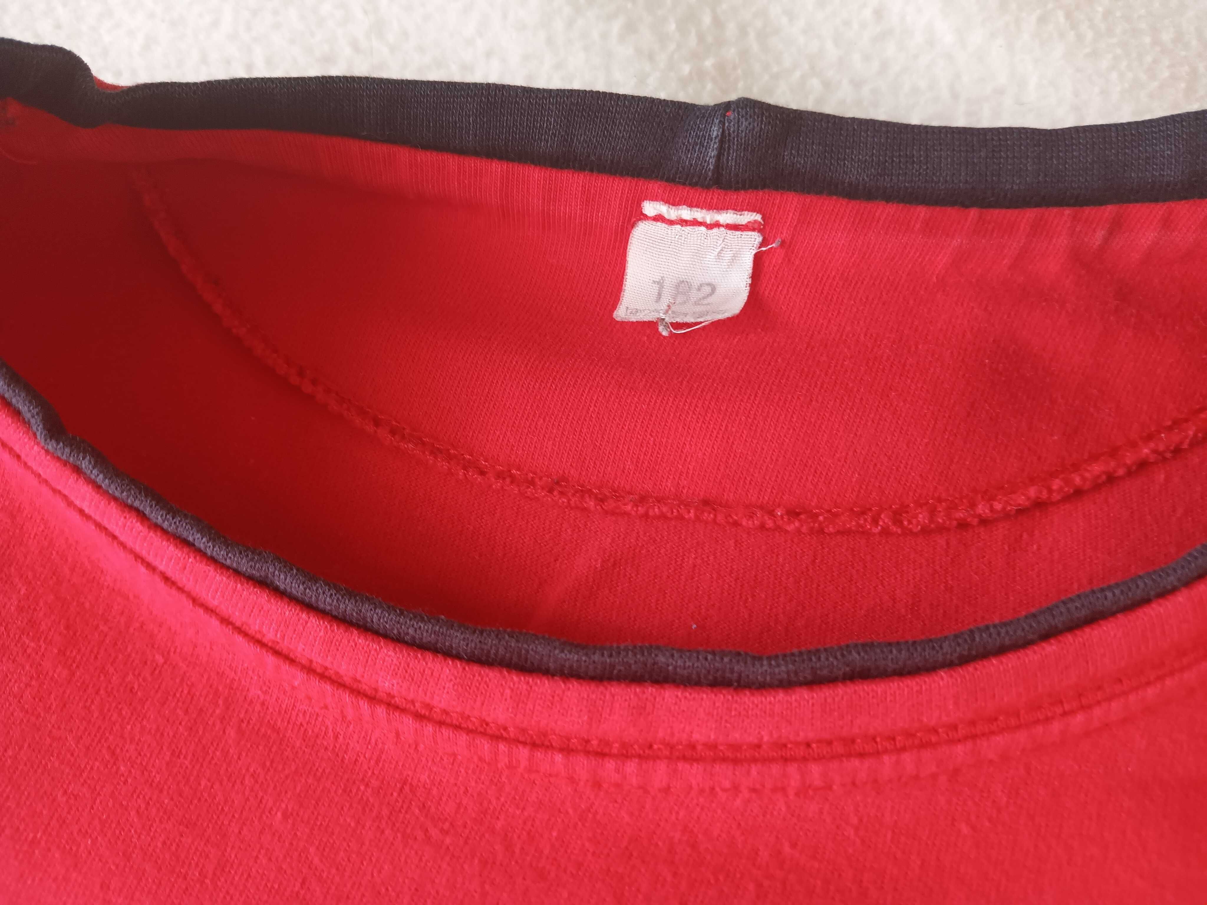 T-shirt męski czerwony krótki rękaw L/XL