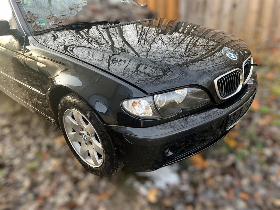 Black sapphire metallic kompletny przod bmw e46 maska zderzak