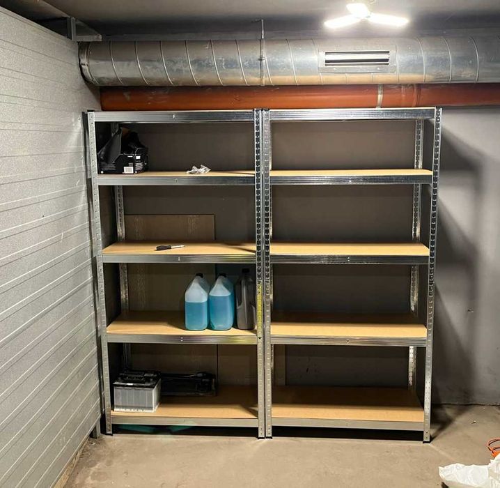 2xREGAŁ metalowy magazynowy 180x90x40cm MOCNY solidny do 875KG 5 PÓŁEK