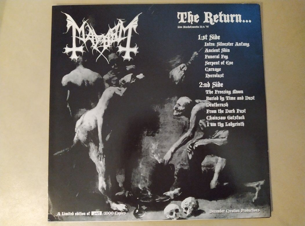 Mayhem - The Return... Live In Bischofswerda, LP, 1997