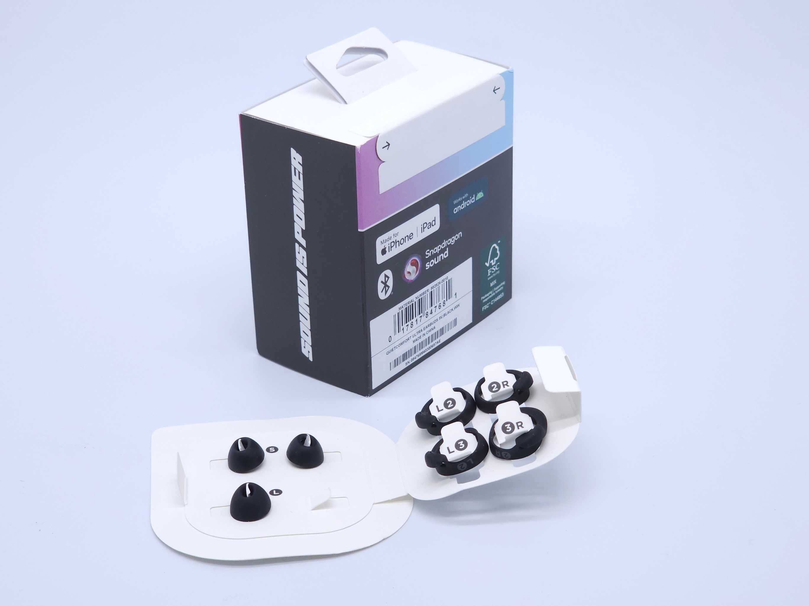 Nowe słuchawki Bose QuietComfort Ultra Earbuds aptX ANC gwar +adaptery