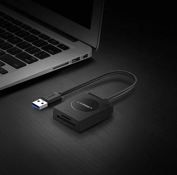 Ugreen czytnik kart Sd / micro Sd na Usb 3.0 czarny (cr127, 20250)