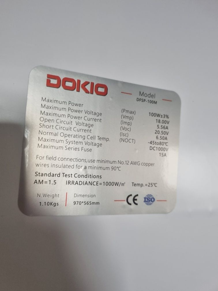 Panel elastyczny solarny fotowoltaiczny 100w 200w Dokio