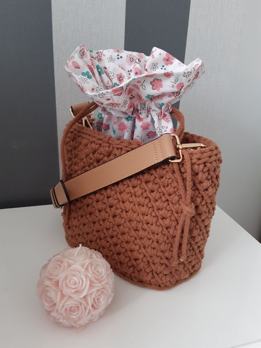 HANDMADE torebka ze sznurka