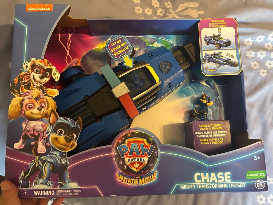 Patrulha pata - conjunto Chase mighty transforming cruiser