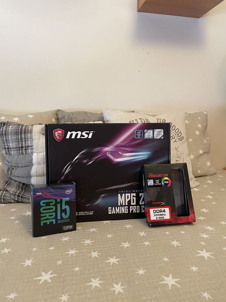 Motherboard Z390 MSI Carbon Pro + i5 9600K + 16GB Ram 3200Mhz CL16