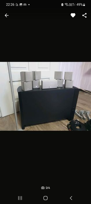 BOSE Acoustimass 10 III  srebrne głośniki zestaw dzwięku otaczajacego