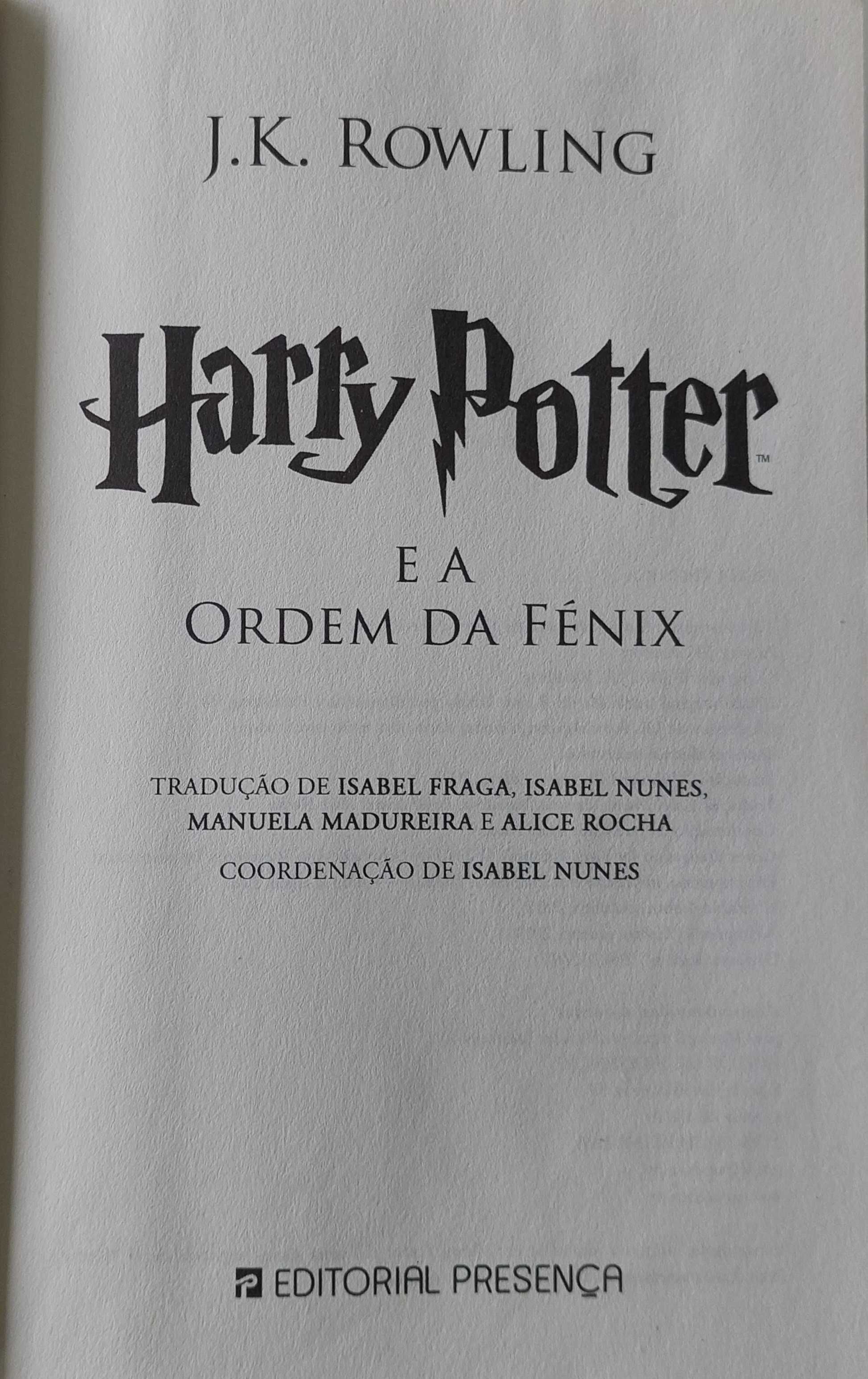 Harry Potter e a Ordem da Fénix - Livro