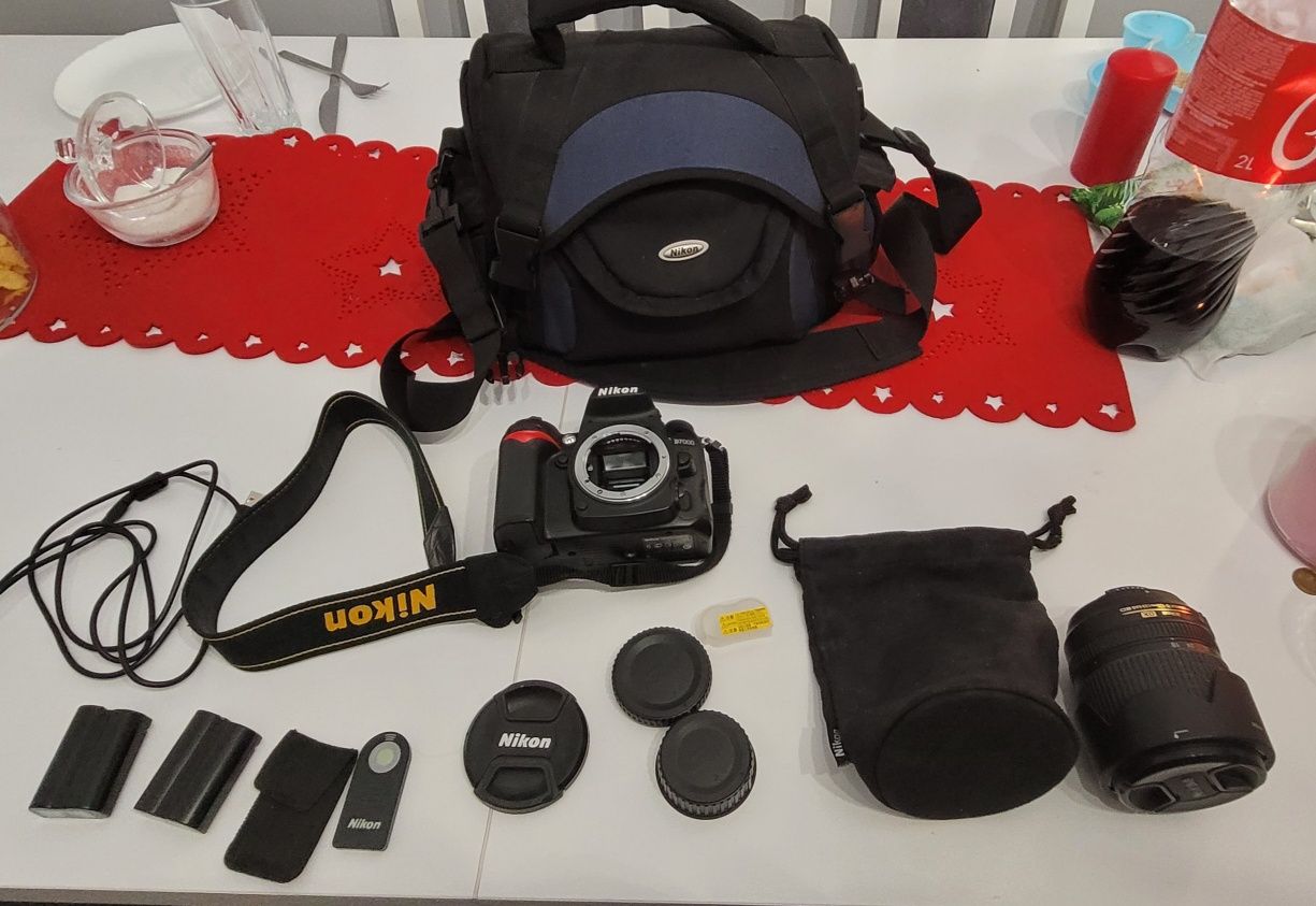 Nikon d7000 lustrzanka aparat obiektyw zestaw