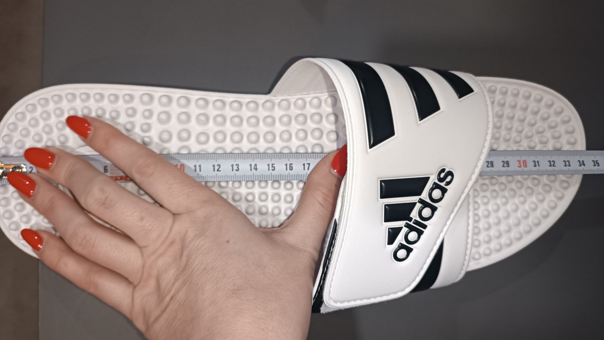 Чоловічі тапки шльопанці на липучці Adidas Adissage 51 розмір