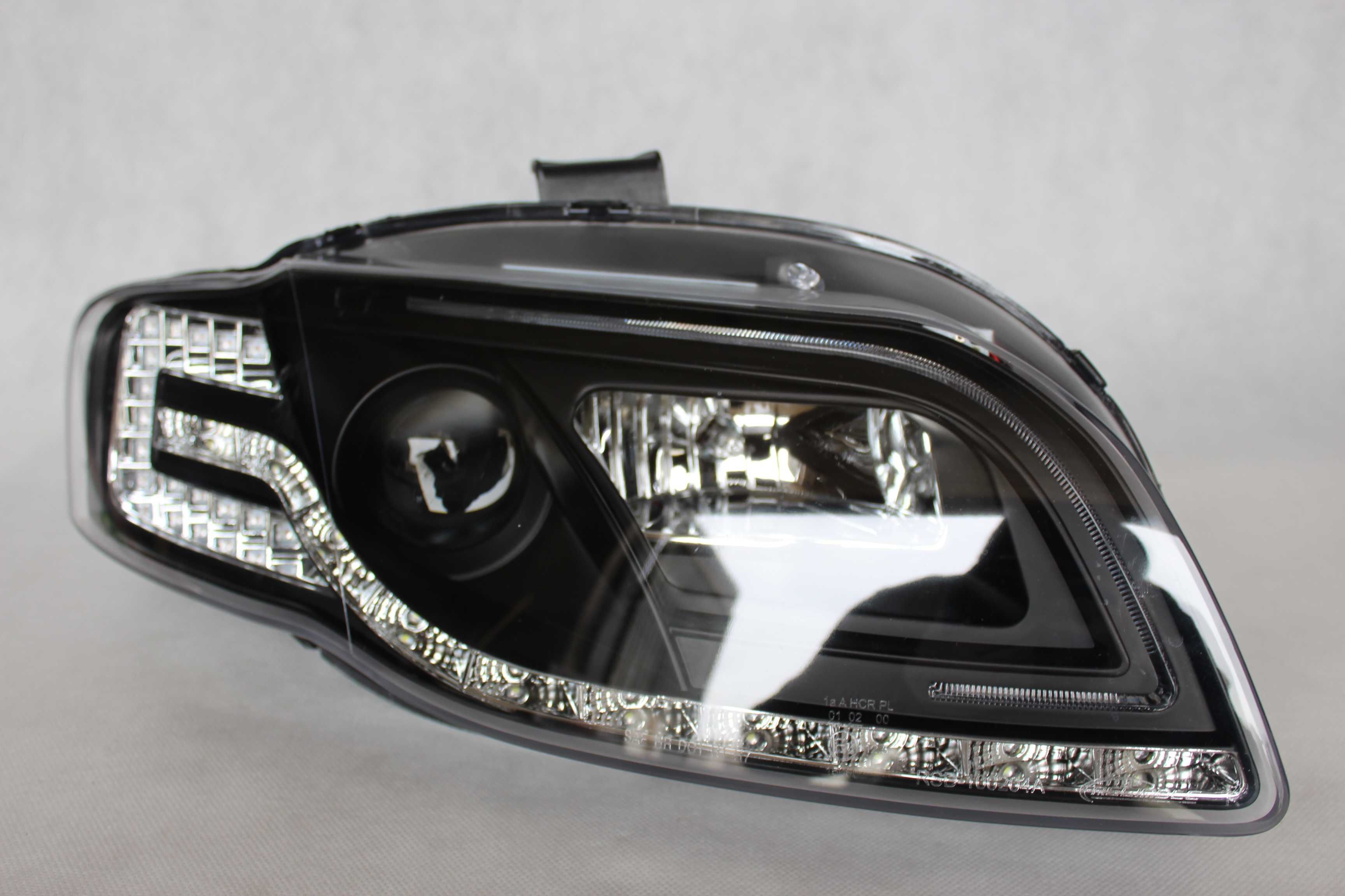 Lampy przednie przód AUDI A4 B7 04-08 LED BAR NEON BLACK NOWE!