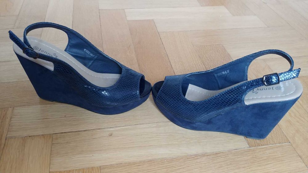 Buty sandały na koturnie Jenny Fairy roz. 37 wys. 10 cm.