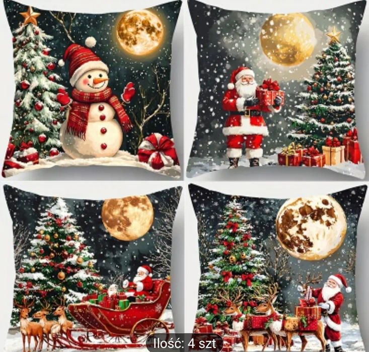 Poszewki na poduszkę świąteczne