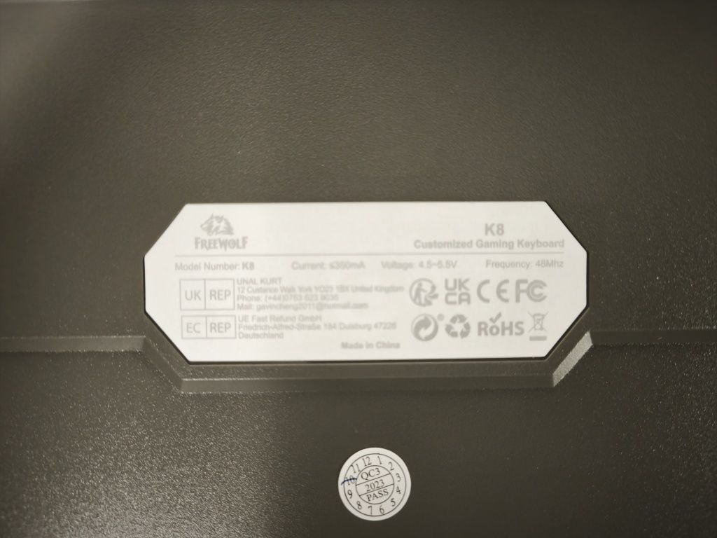 Bezprzewodowa  klawiatura FREEWOLF K8 RGB Bluetooth