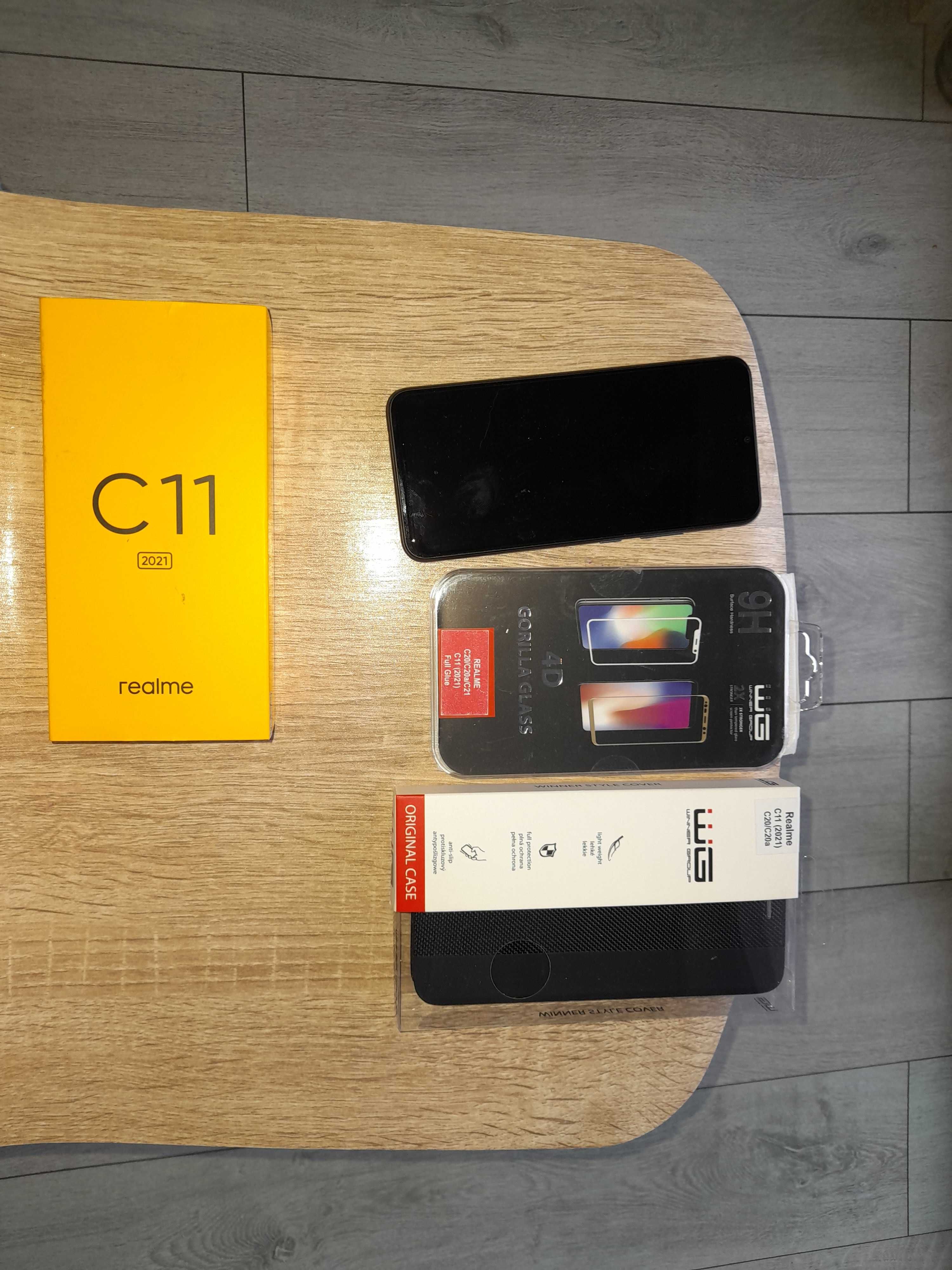 realme c 11  jak nowy etui. szkło