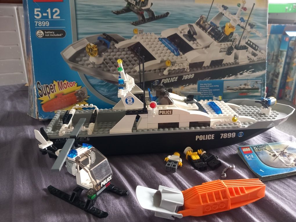 zestaw lego 7899 łódź policyjna helikopter