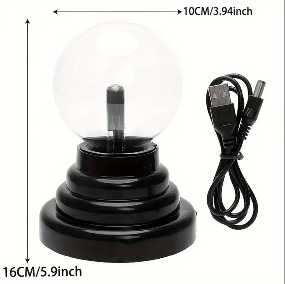 Плазменный шар Тесла с молниями ночник Magic Ball лампа