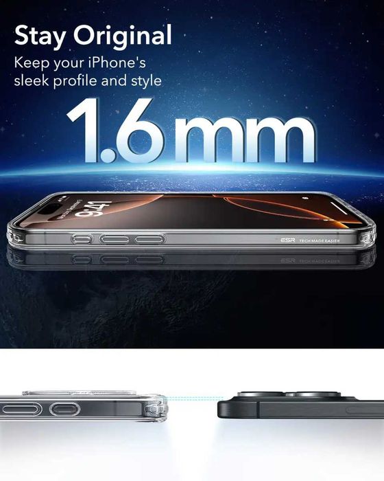 Чехол ESR Classic Hybrid with Halolock для iPhone 16 Pro Max Clear